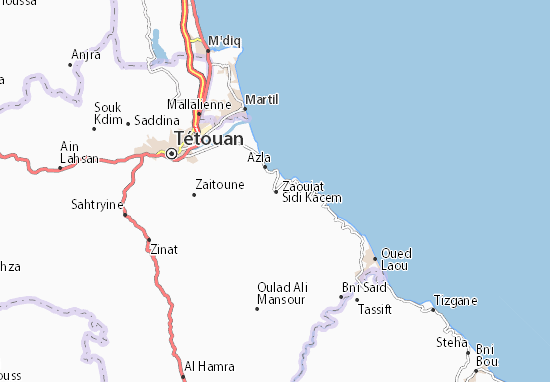 Kaart Plattegrond Zaouiat Sidi Kacem