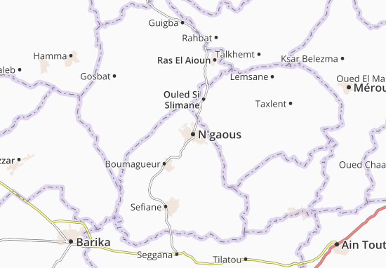 Karte Stadtplan N&#x27;gaous