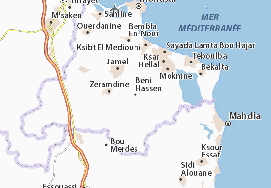 Beni Hassen Map