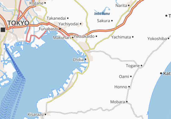 Karte Stadtplan Chiba
