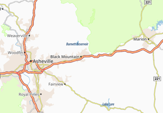Karte Stadtplan Black Mountain