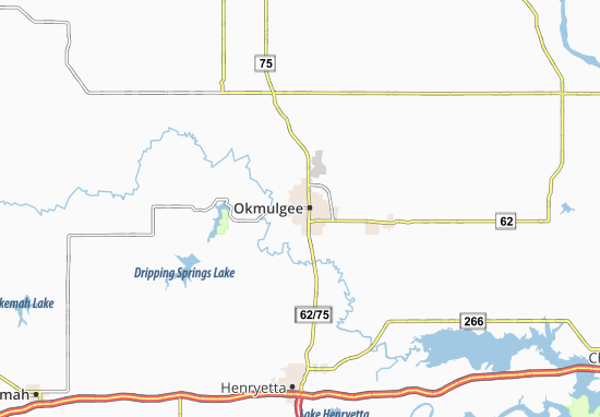 Karte Stadtplan Okmulgee