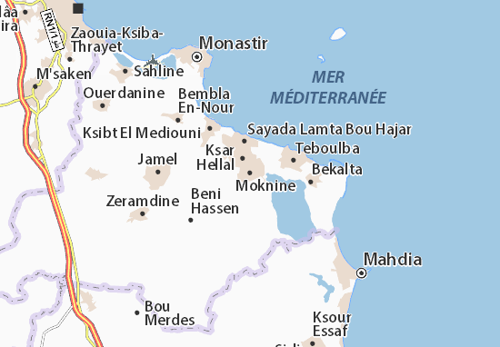 Mapa Moknine