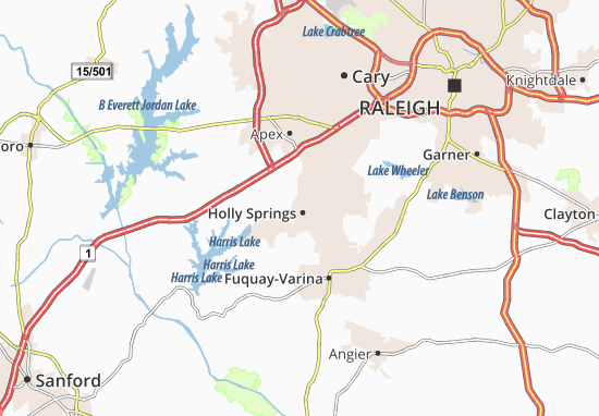 Mapa Holly Springs