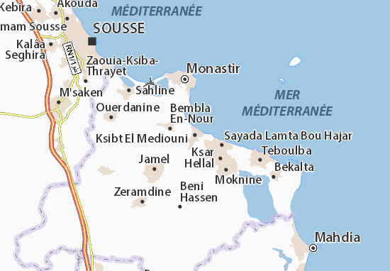 Mapa Ksibt El Mediouni