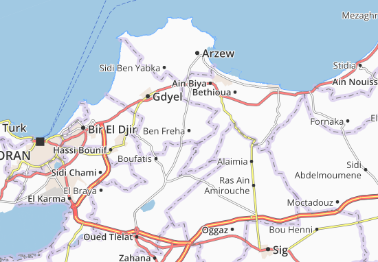 Mapa Ben Freha