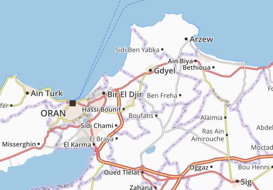 Hassi Ben Okba Map