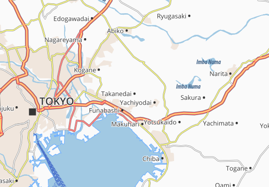 Kaart Plattegrond Takanedai
