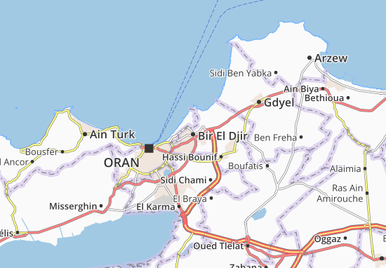 Mapa Bir El Djir