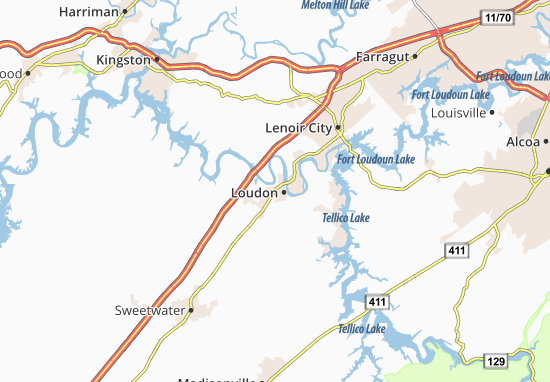 Karte Stadtplan Loudon