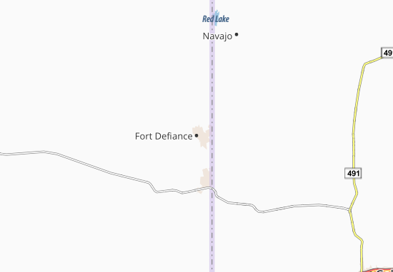 Kaart Plattegrond Fort Defiance