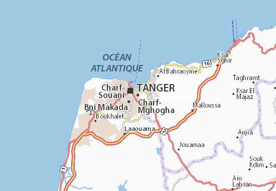 Karte Stadtplan Charf-Mghogha