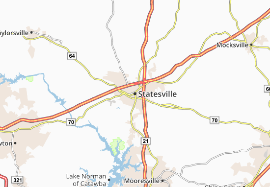 Karte Stadtplan Statesville