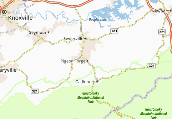 Mappe-Piantine Pigeon Forge