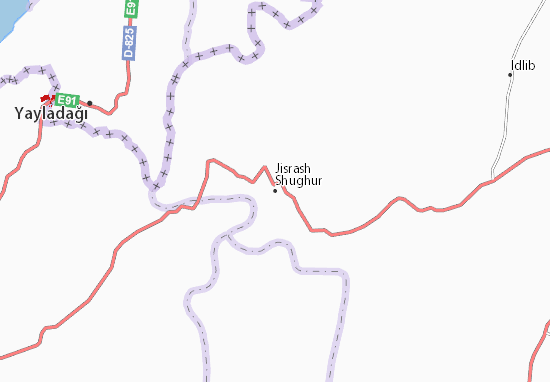 Kaart Plattegrond Jisrash Shughur