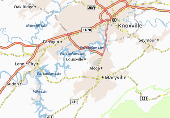 Kaart Plattegrond Louisville