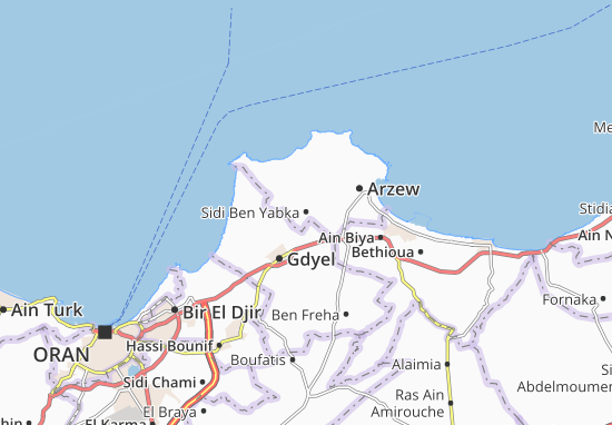 Kaart Plattegrond Sidi Ben Yabka