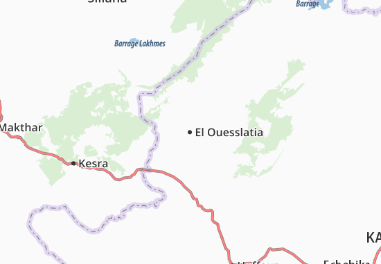 Mapa El Ouesslatia