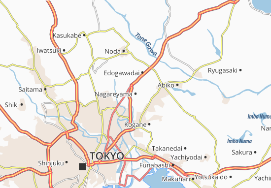 Karte Stadtplan Nagareyama