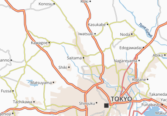 Kaart Plattegrond Saitama