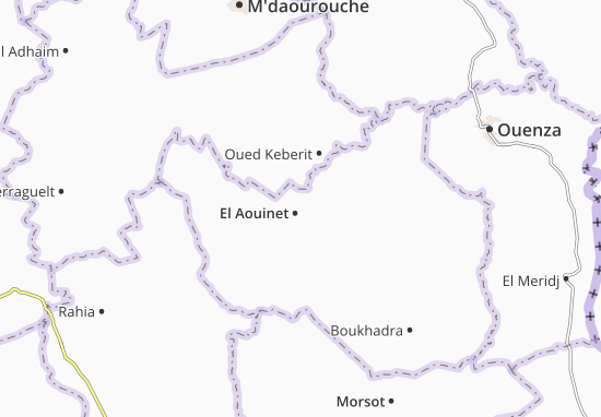 Kaart Plattegrond El Aouinet