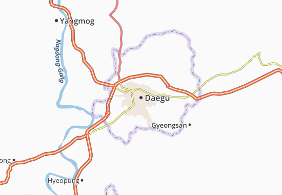 Kaart Plattegrond Daegu