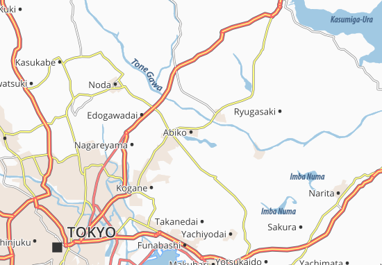 Karte Stadtplan Abiko