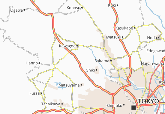 Mapa Kamifukuoka