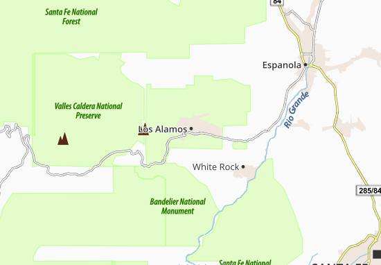 Karte Stadtplan Los Alamos