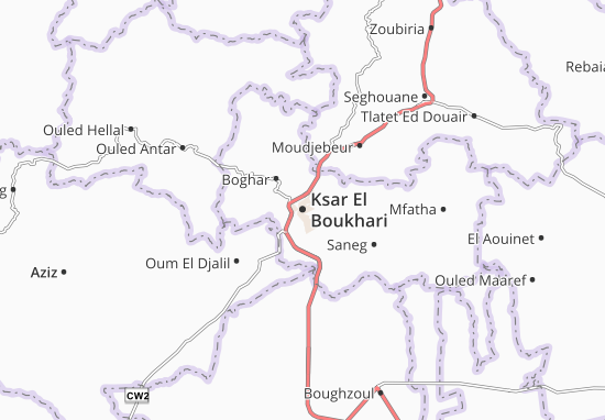 Karte Stadtplan Ksar El Boukhari