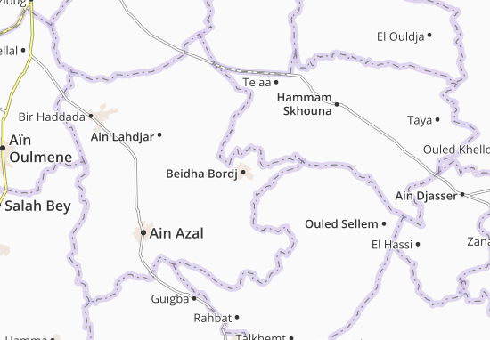 Karte Stadtplan Beidha Bordj