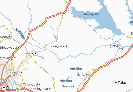 Kaart Plattegrond Ryugasaki