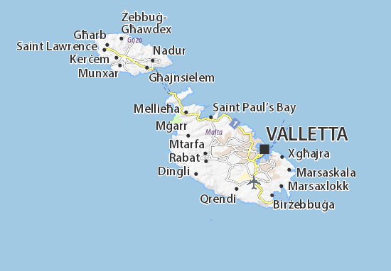Mapa Plano Żebbiegħ