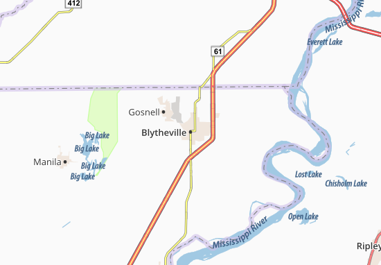 Karte Stadtplan Blytheville