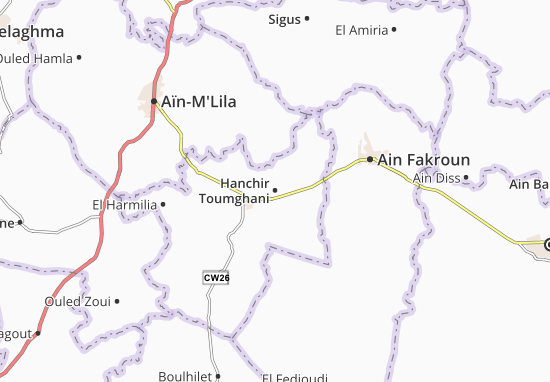 Mapa Hanchir Toumghani