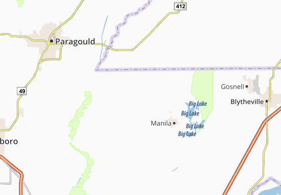 Kaart Plattegrond Leachville