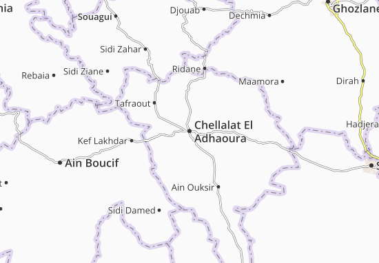 Karte Stadtplan Chellalat El Adhaoura