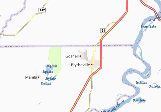Karte Stadtplan Gosnell