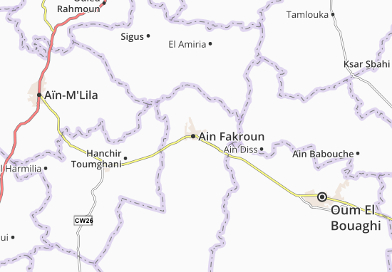 Mapa Ain Fakroun