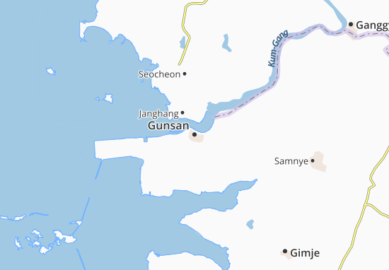 Kaart Plattegrond Gunsan