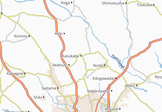 Karte Stadtplan Kasukabe