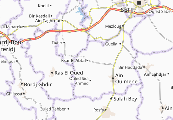 Karte Stadtplan Ksar El Abtal