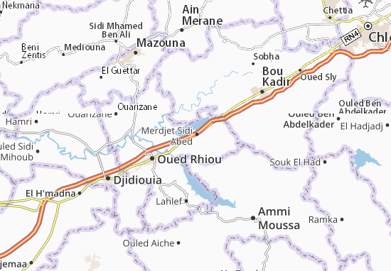 Karte Stadtplan Merdjet Sidi Abed