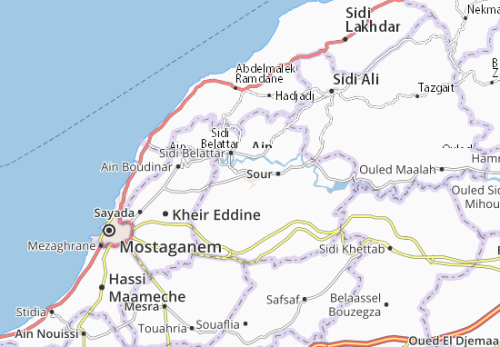 Mapa Ain Tedles