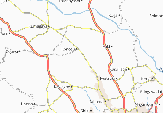 Karte Stadtplan Kitamoto