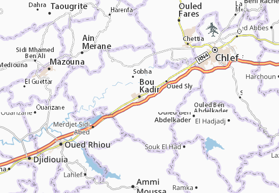 Karte Stadtplan Bou Kadir