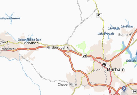 Karte Stadtplan Hillsborough