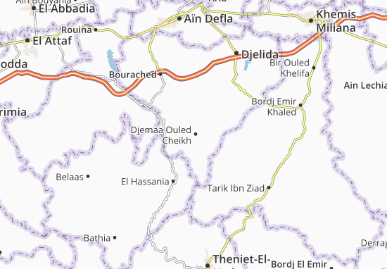 Karte Stadtplan Djemaa Ouled Cheikh