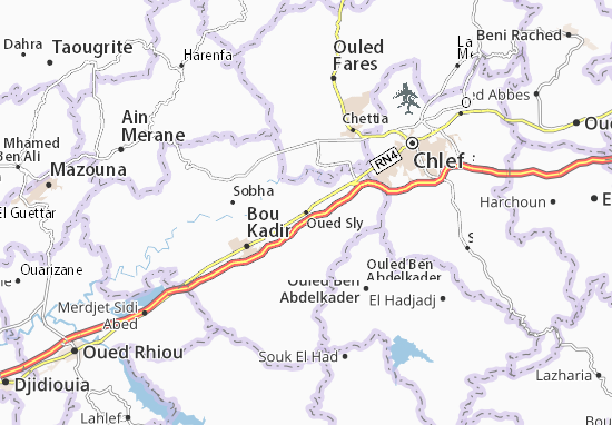 Karte Stadtplan Oued Sly