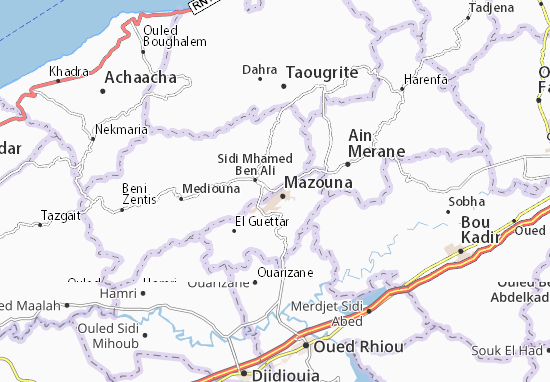 Karte Stadtplan Mazouna